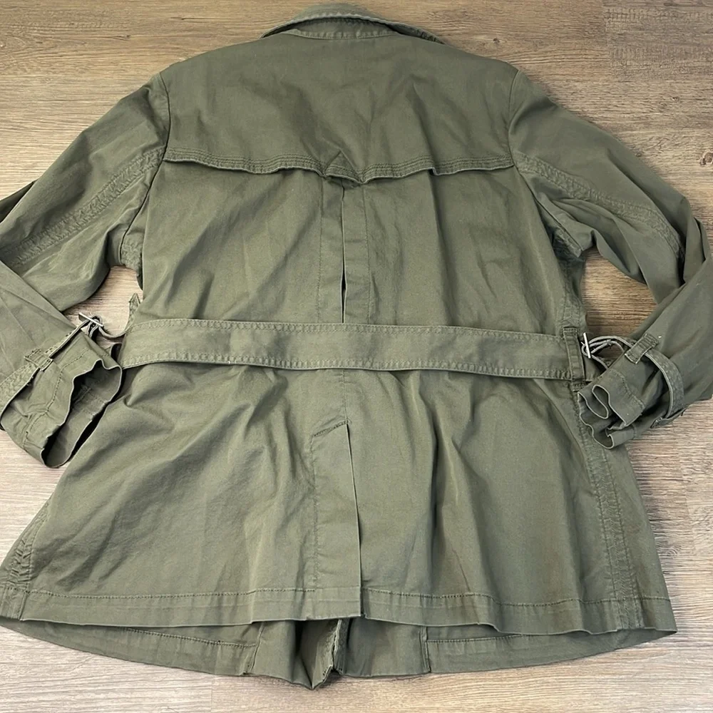 Coldwater Creek Women’s  Army Green Belted Utility Jacket, Size 18 - Picture 11 of 14